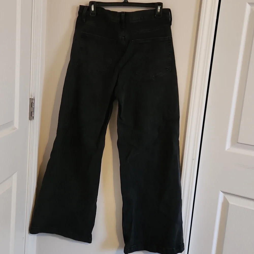 Gap High Rise Stride Black Wide-Leg Women Jeans Size 31 12R - Picture 2 of 3